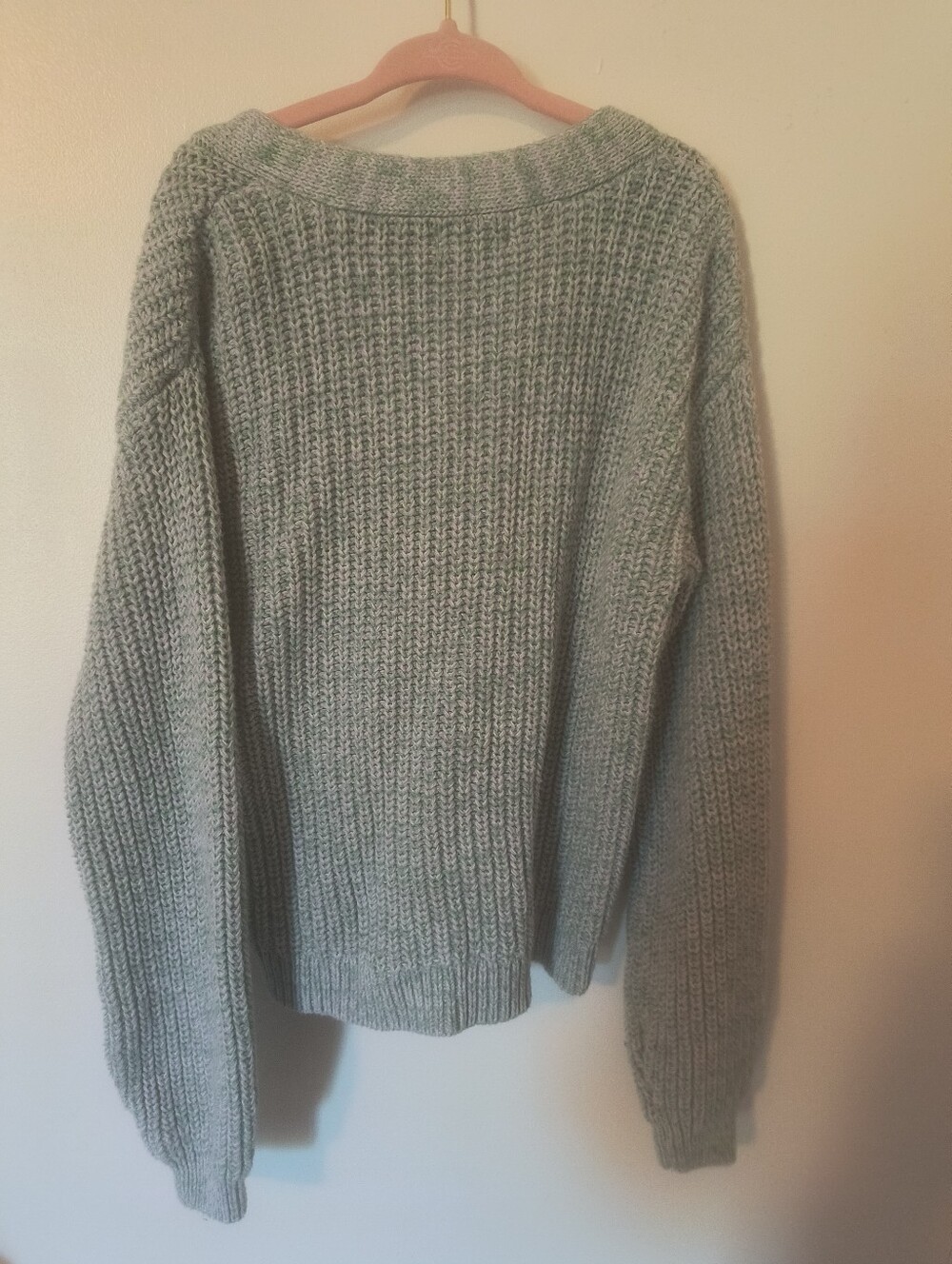 Cat & Jack Soft Mint Green Ribbed Button-Front Cardigan - Picture 3 of 3